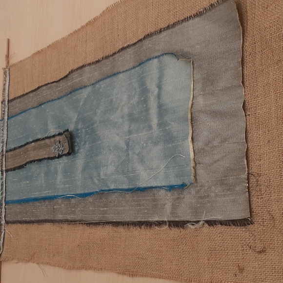 BOHO Hand made Hamsa Wall Hanging Silk mixed Media - Picture 4 of 5